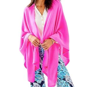 Lilly Pulitzer Cashmere Terri Wrap Pink OS